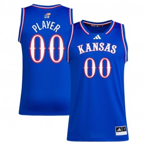 Men Custom Royal Kansas Jayhawks #00 College Basketball Game Jersey 277410-566