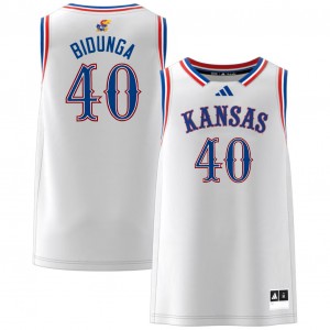 Men Flory Bidunga White Kansas Jayhawks #40 College Basketball Alumni Jerseys 523521-443