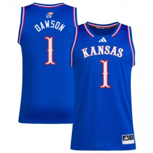 Mens Jayden Dawson Royal Kansas Jayhawks #1 College Basketball Replica Jerseys 105084-363
