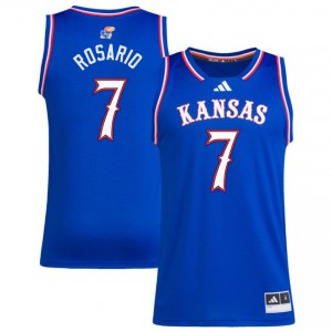 Men's Kohl Rosario Royal Kansas Jayhawks #7 College Basketball Player Jersey 871977-136