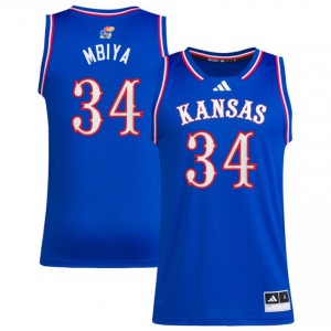 Men's Paul Mbiya Royal Kansas Jayhawks #34 College Basketball University Jerseys 640306-836
