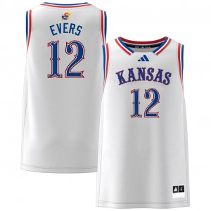 Men Wilder Evers White Kansas Jayhawks #12 College Basketball NCAA Jerseys 506423-251