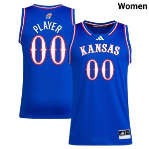 Womens Custom Royal Kansas Jayhawks #00 College Basketball Official Jerseys 386286-561