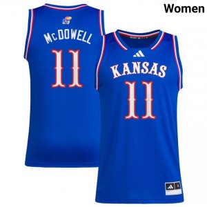 Women's Jamari McDowell Royal Kansas Jayhawks #11 College Basketball Player Jersey 771902-453