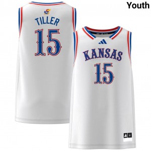Youth Bryson Tiller White Kansas Jayhawks #15 College Basketball Limited Jerseys 952657-125