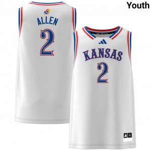 Youth Corbin Allen White Kansas Jayhawks #2 College Basketball NCAA Jerseys 913446-803