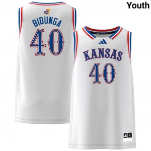 Youth Flory Bidunga White Kansas Jayhawks #40 College Basketball Game Jerseys 893917-602