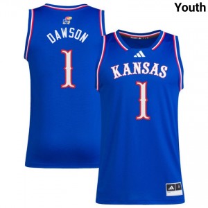 Youth Jayden Dawson Royal Kansas Jayhawks #1 College Basketball 2025-26 Jerseys 410060-168
