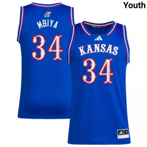 Youth Paul Mbiya Royal Kansas Jayhawks #34 College Basketball Official Jerseys 780456-564